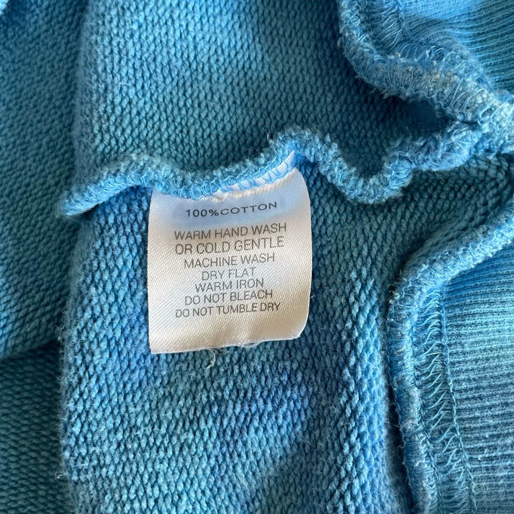 I AM GIA Taja Tie-Dye Blue Crewneck Sweatshirt Size L 100% Cotton - Picture 5 of 5